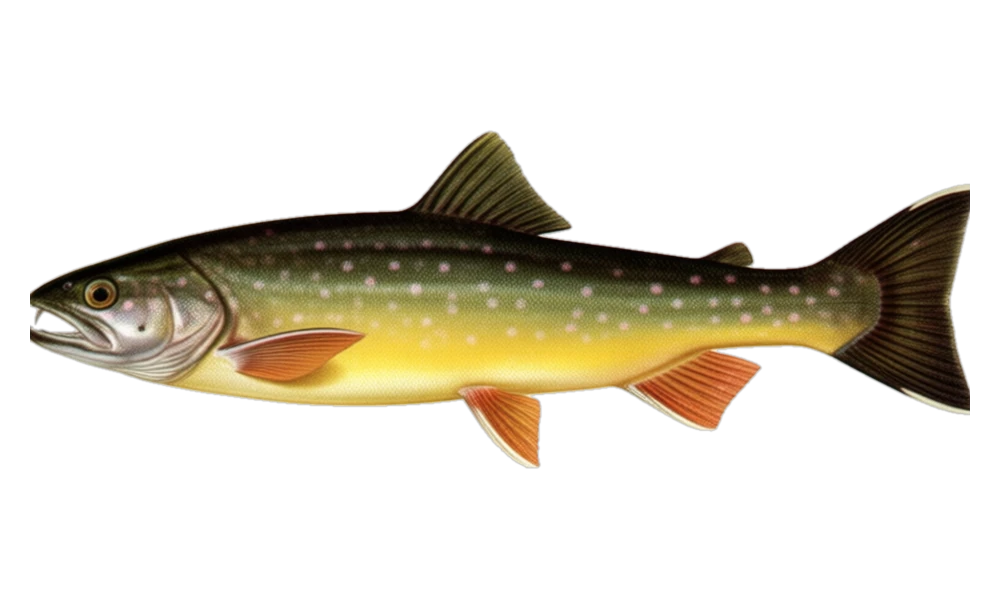 Arctic Char (Salvelinus alpinus) fish identification illustration