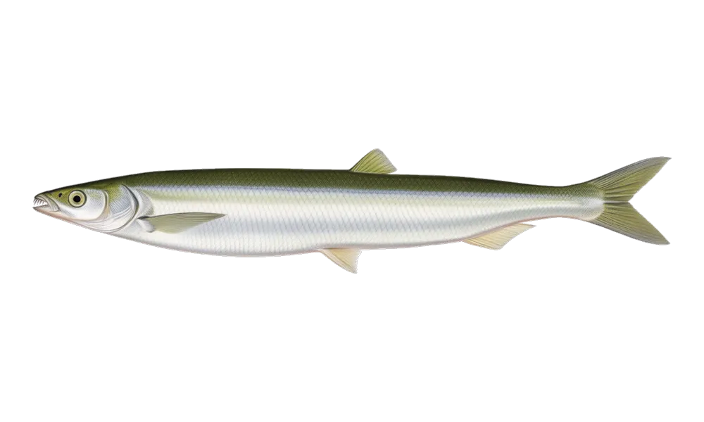 Jacksmelt / Perch (Atherinopsis californiensis) fish identification illustration