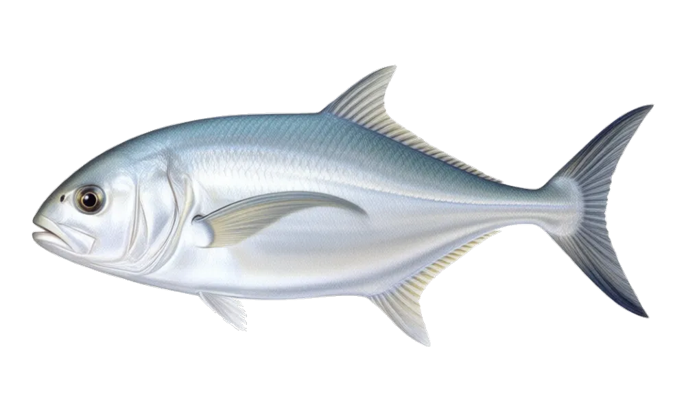 Papio (Juvenile Trevally) (Caranx ignobilis) fish identification illustration