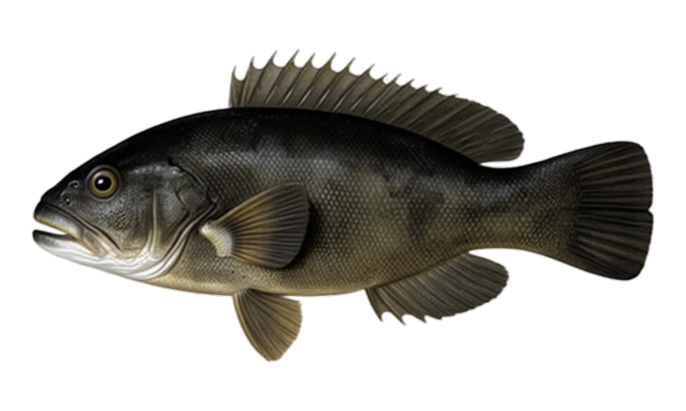 Tautog (Blackfish) (Tautoga onitis) fish identification illustration