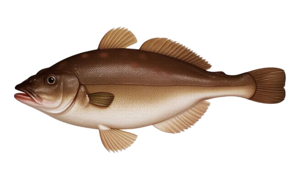 Winter Flounder (Pseudopleuronectes americanus) fish identification illustration